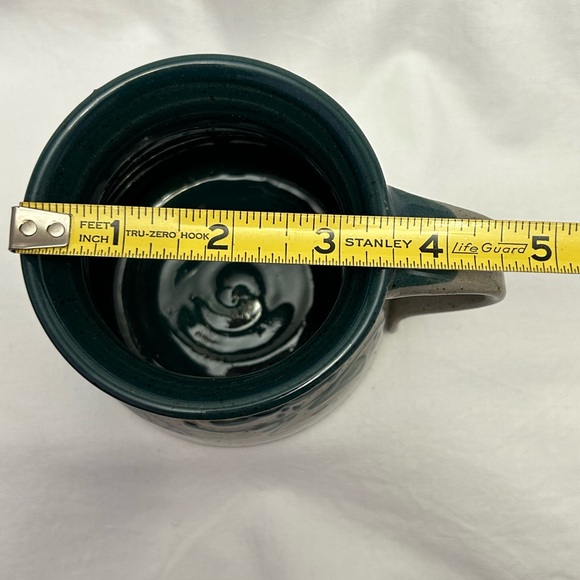 Great Bay Pottery Handmade Mug Stoneware Green Ivy 3.75"H 13.5 Dia. Never used - Picture 8 of 9